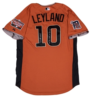 2007 Jim Leyland Game Used, Signed & Inscribed American League All-Star Orange Batting Practice Jersey (Beckett)